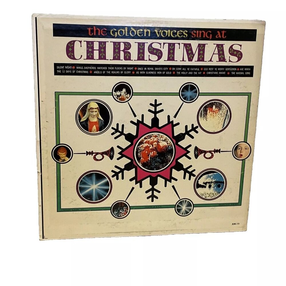The Golden Voices Sing At Christmas (Vinyl, 1965) Premier Albums XMS-13 Good LP